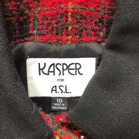 Kasper for ASL plaid blazer - Picture 4 of 5